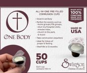 Communion Cups One Body All In One Prefilled 50 Pack