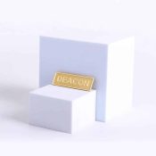 Deacon Pin Back Metal Badge