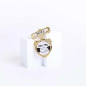 Usher Welcome Pin Back Shield Badge