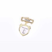 Usher Welcome Praying Hands Shield Pin Back Badge