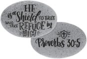 He Is A Shield To Those Who Take Refuge In Him Proverbs 30:5 Pocket Stone