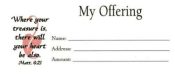 My Offering Offering Envelopes