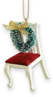 Memorial Chair With Wreath (Ornament)