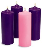 9" Purple Advent Candles