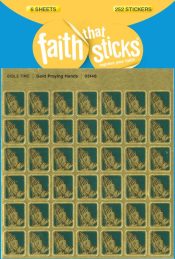 Gold Praying Hands Stickers