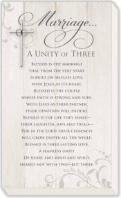 Marriage A Unity Of Three (Plaque)