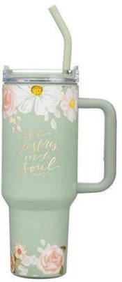 He Restores My Soul Stainless Steel Travel Tumbler Psalm 23:3