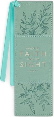 Faith Floral Faux Leather 2 Corinthians 5:7