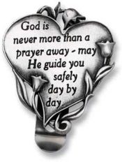 God Is Never Heart Visor Clip