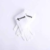 Usher Gloves With Black Cross