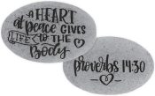 Heart At Peace Gives Life To The Body Proverbs 14:30 Pocket Stone