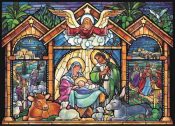 Stained Glass Nativity Advent Calendar1000 Piece (Puzzle)
