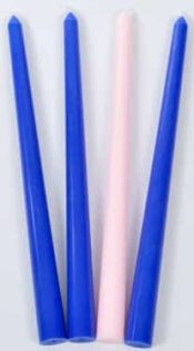 Advent Candles Blue Pink