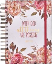 With God All Things Are Possible Large Journal With Elastic Closure Matthew