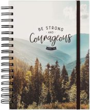 Be Strong And Courageous Large Journal With Elastic Closure Joshua 1:9