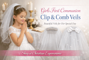 First Communion Clip Comb Veils