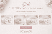Christening Headbands and Bonnets