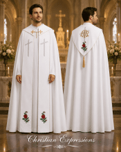 Marian Red Roses Clergy Cope
