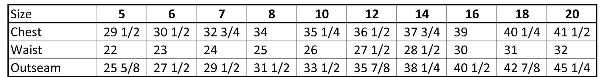 Boys Holy Communion Suits Size Chart